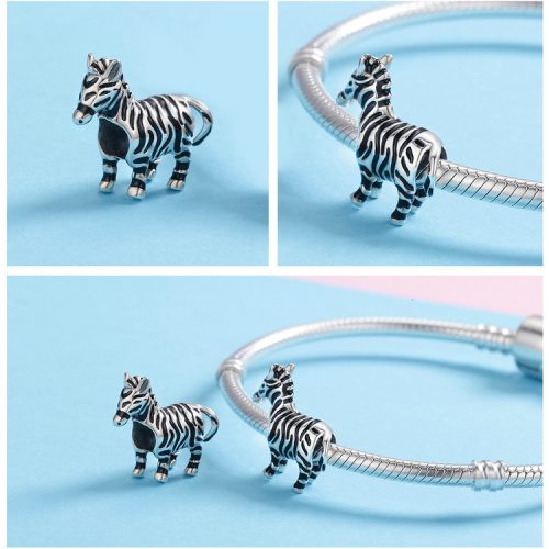 Ezüst zebra charm