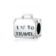 Love to travel ezüst bőrönd alakú charm